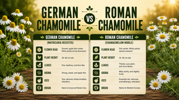 German Chamomile versus Roman Chamomile