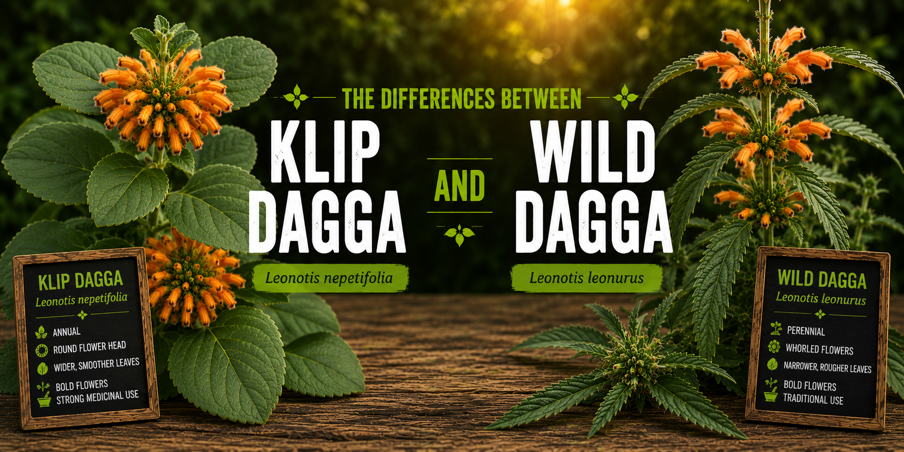 The differences between Klip Dagga and Wild Dagga