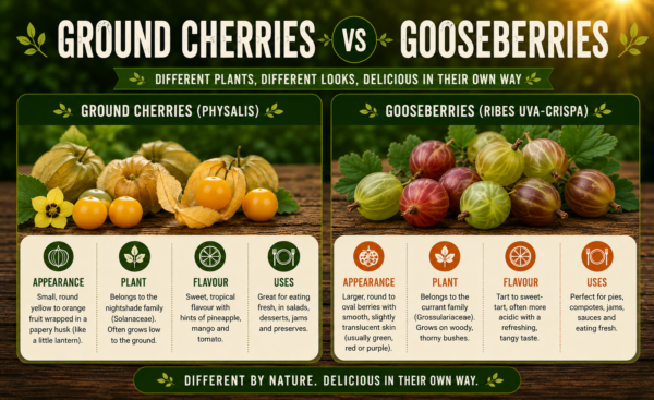 Ground Cherries versus Gooseberries