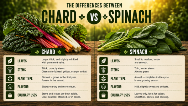Differences Between Chard and Spinach