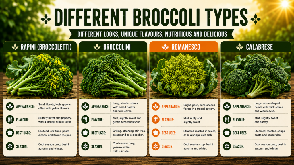 Different Broccoli Types