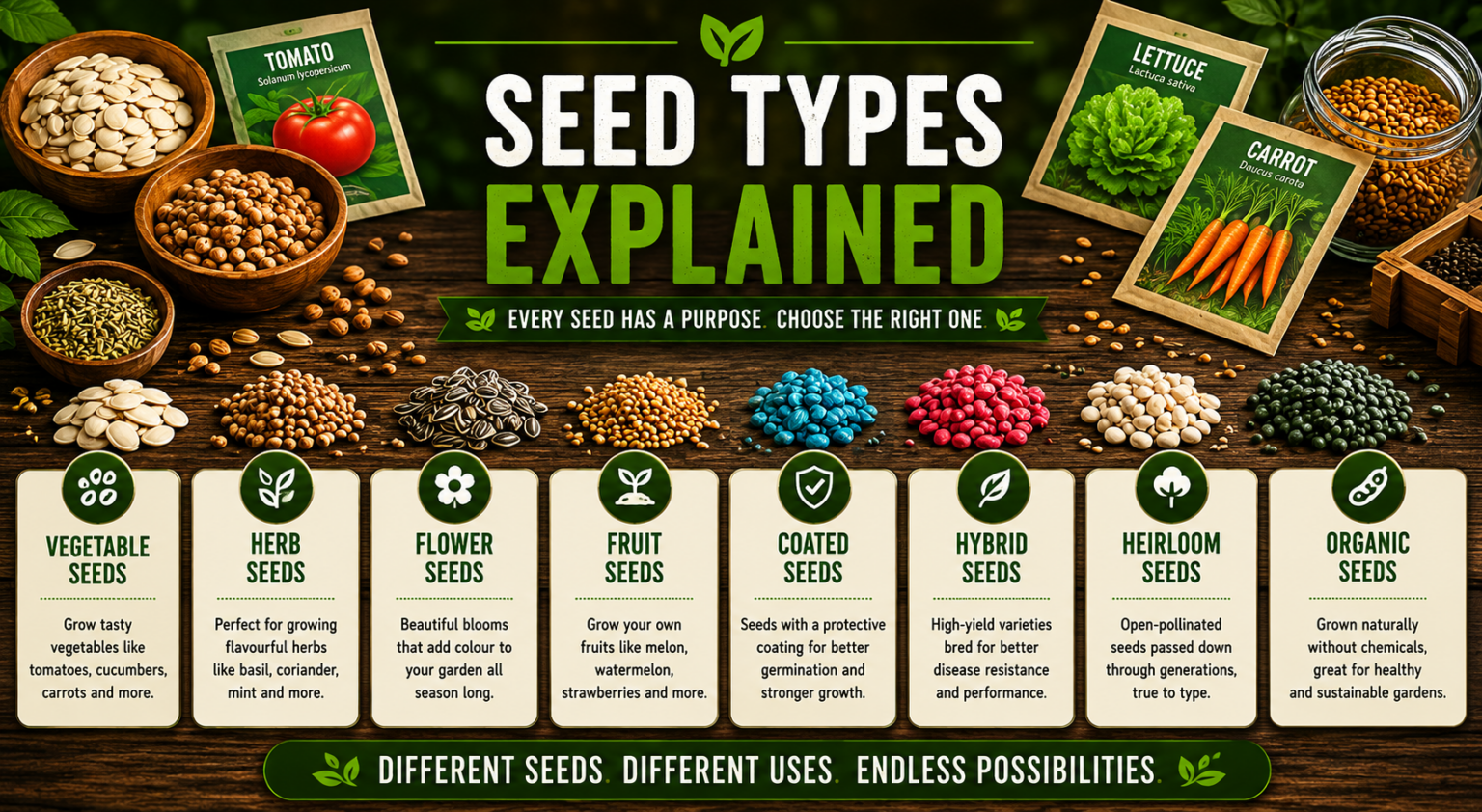 Seed Types Explained | Seeds and Plants