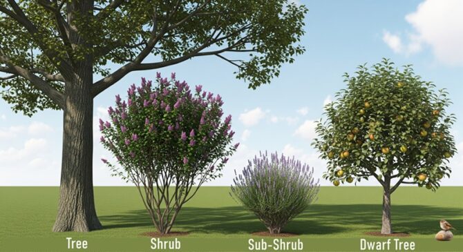 Difference Between Trees and Shrubs