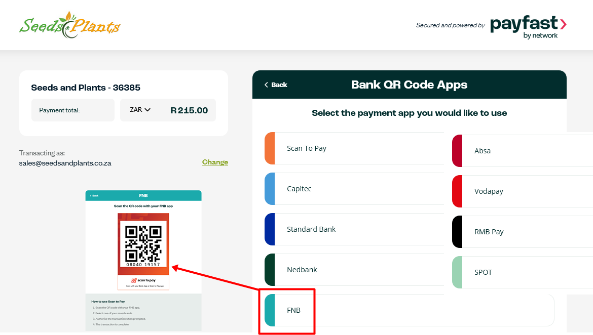 bank and qr code
