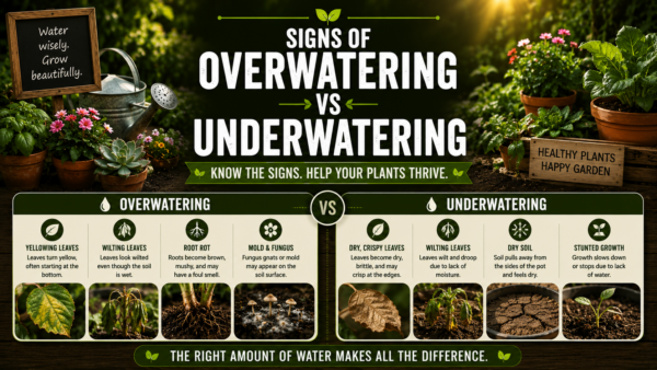 Signs of Overwatering vs Underwatering