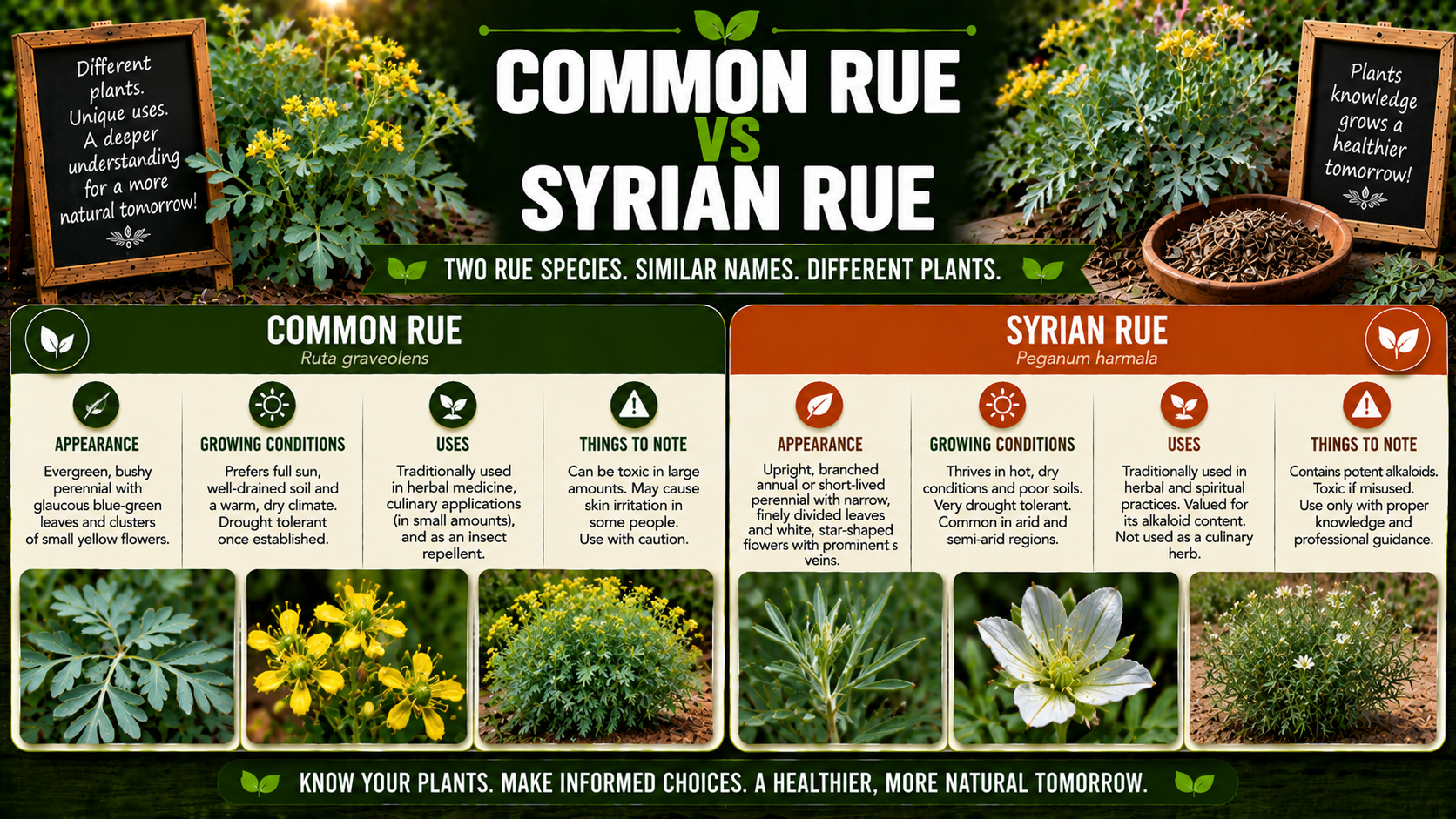 Common Rue vs Syrian Rue