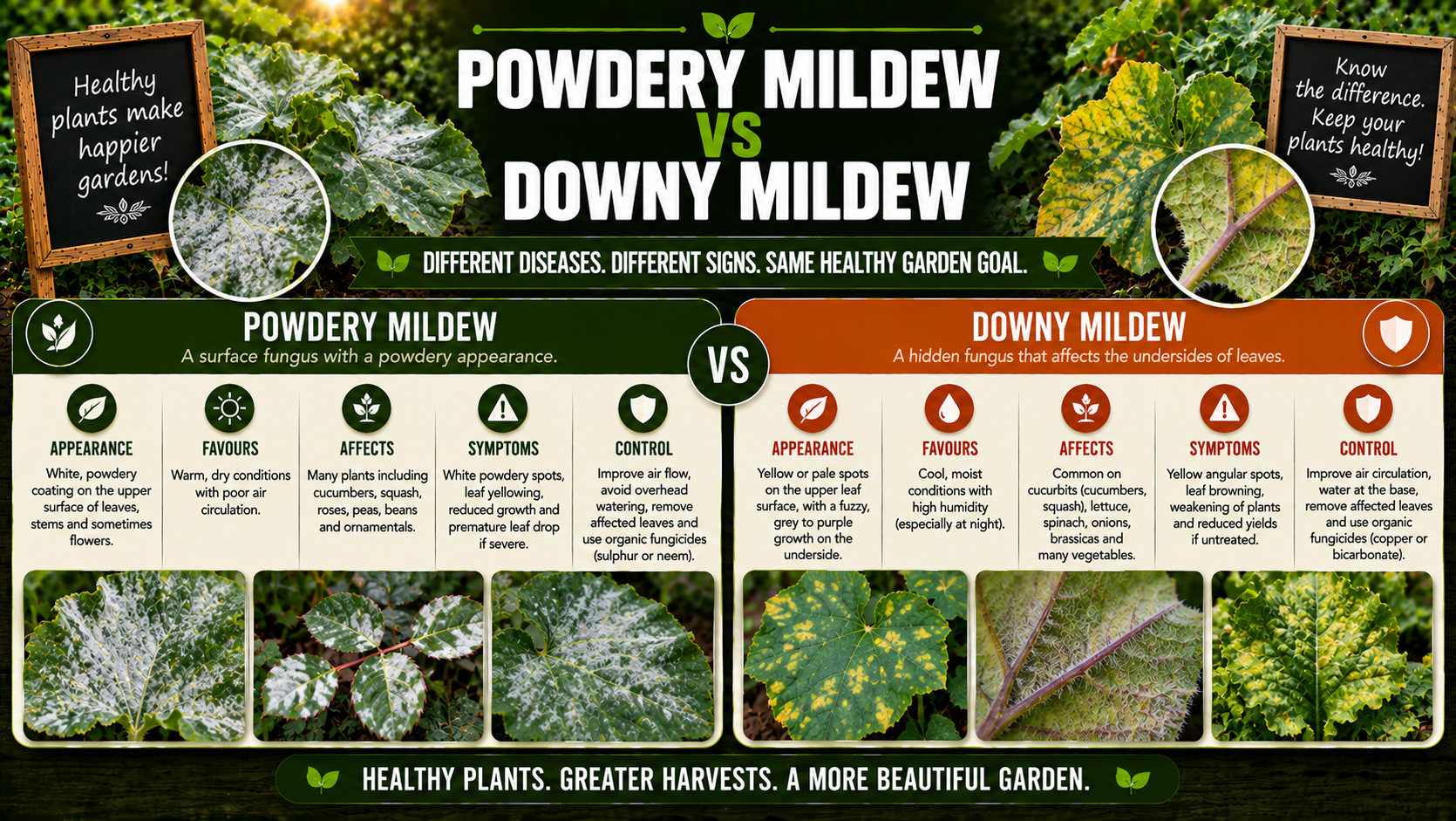 Powdery Mildew vs Downy Mildew